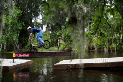 Broc Raiford performs a tooth hanger at Red Bull BMX On The Bayou in Jean Lafitte, Louisiana, USA on 18 June, 2026. 